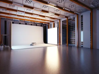 Blender Eevee studio and building Low-poly 3D model