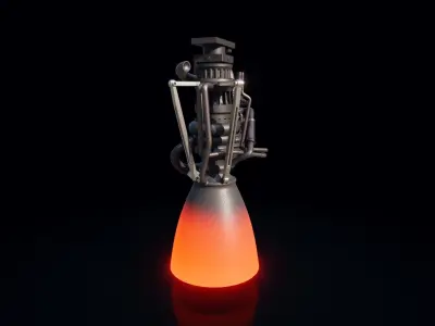 SpaceX Raptor Engine 3D model