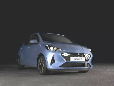 New Hyundai i10 2024 3D Model - Rigged 3D model