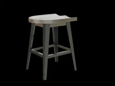 Bar Chair 02 Low-poly 3D model