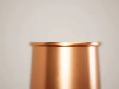 Carafe wooden cabinet with copper pipe Free low-poly 3D model