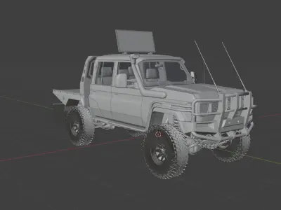 Toyota Landcruiser 2024 79 series Low-poly 3D model