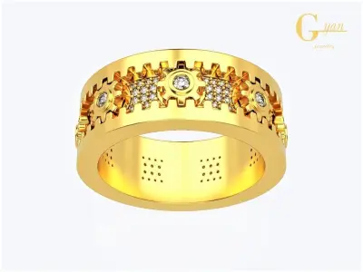 Beautifu rotating Ring 3D print model