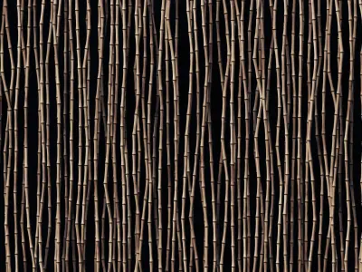 Screen long bamboo thin pebble decor n1 3D model