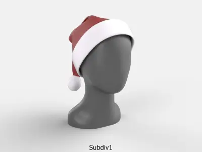 Santa Hat M01 Low-poly 3D model