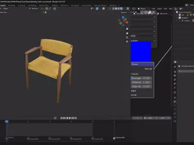 Wood chair 3D model