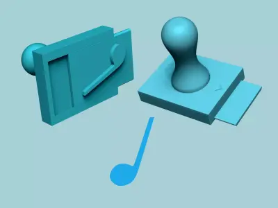Stamp 61 - Music - Fondant Decoration Maker Toy 3D print model