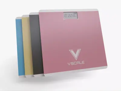 PBR Personal Digital Body Weight Scale Low-poly 3D model