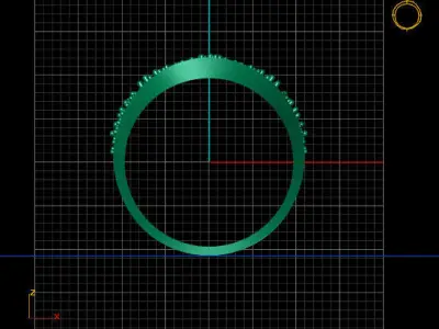 Women Stone Rings Diamond 3D print model 15