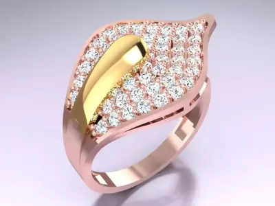 Diamond Ring - Womens Rings - SN696 3D print model