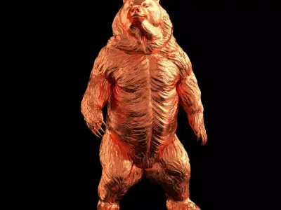 Big Bear Statue 3D model