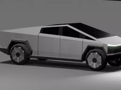 Tesla CYBERTRUCK Low-poly 3D model Low-poly 3D model