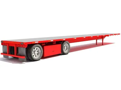 Flatbed Trailer 3D Models 3D model