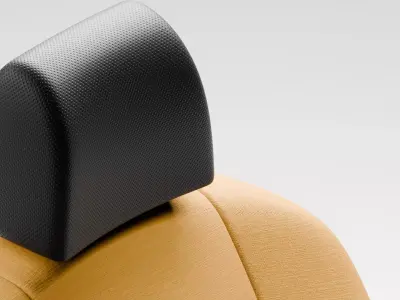 Sport Car Interior Seats Midpoly 3D Model 3D model