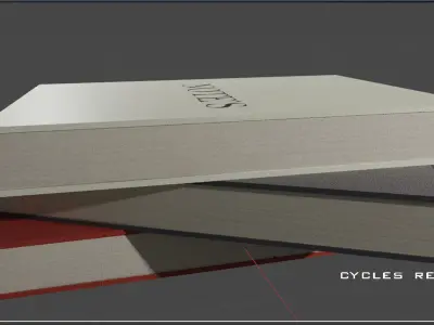 Books low poly notes 3D model