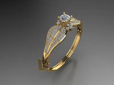 3D jewelry design bangle 3D print model