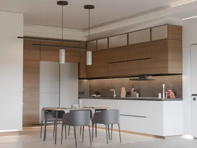 Modern Living room Low-poly 3D model