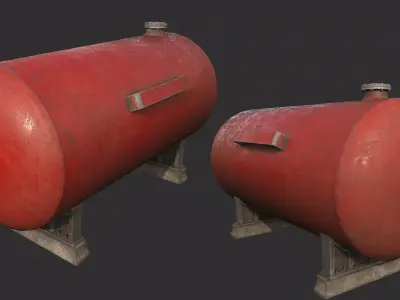 Gas Tank PBR Low-poly 3D model