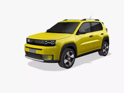 Fiat Grande Panda 2025 Low-poly 3D model