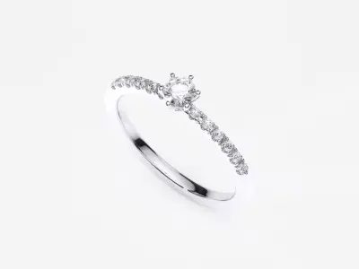 ZDR0156 engagement ring 3D print model