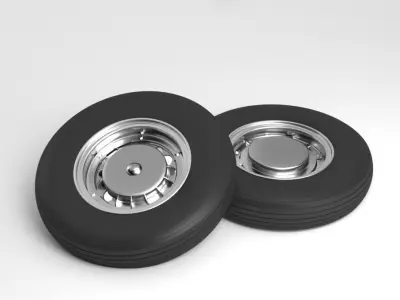 Scooter Wheel Tire  Rim 3d Model  3D model