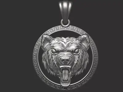 bear head 3D print model