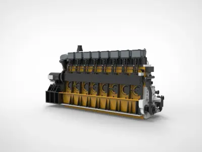 diesel engine 3D model