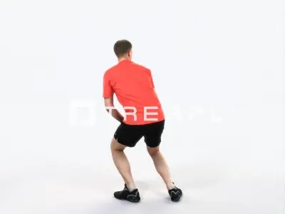 Mistery 08L Football Changing Direction Sports Man Low-poly 3D model