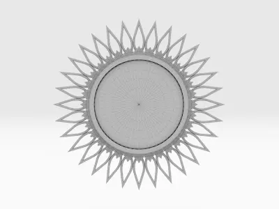 Mirror 2 gold sunburst 3D model