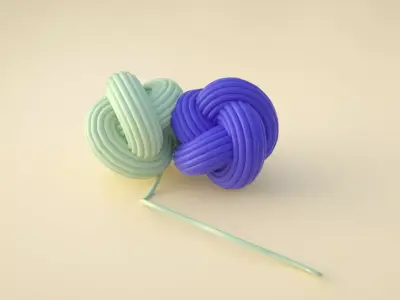Sweater thread ball 3D model