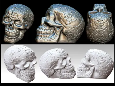Celtic Skull 3D print model