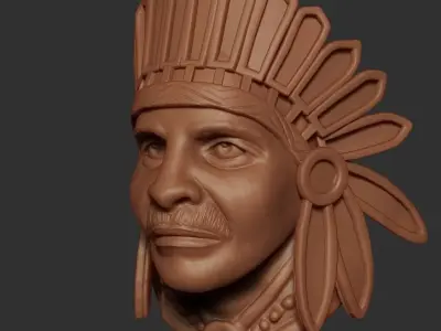 Red Indian Ring 3D print model