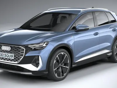 Audi Q4 e-tron s-line 2022 3D model