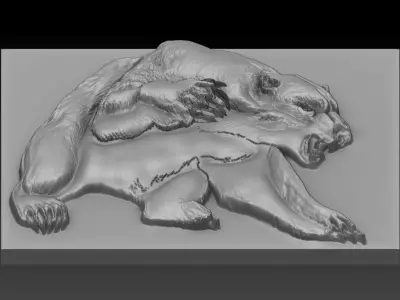 Bearr plate with holes 3D print model