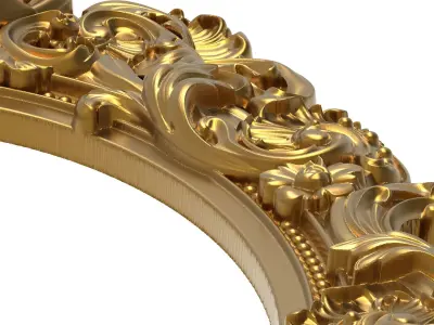 carved frame 3D model 10