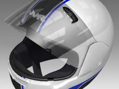 Motorcycle Helmet Textured 3D model