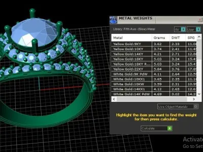 LUXURY FILIGREE DIMOND RING 3D PRINTABLE MODEL 3D print model