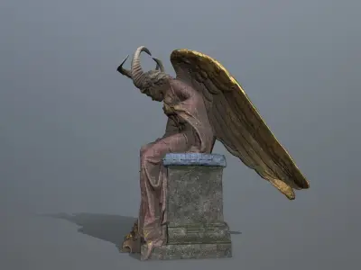 statue 3 Low-poly 3D model