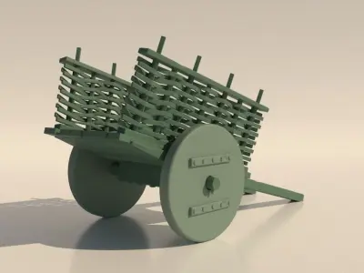 Wooden Wagon for 3Dprint 3D print model