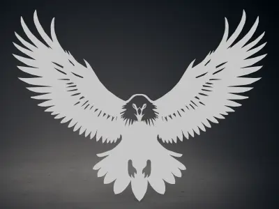 Eagle Spreading Wings Wall Decor 3D print model