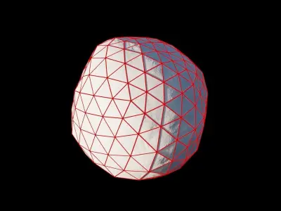 Snowball Low-poly 3D model