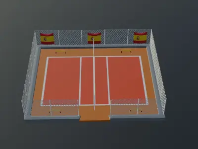  Volleyball Stadium - Spain Low-poly 3D model