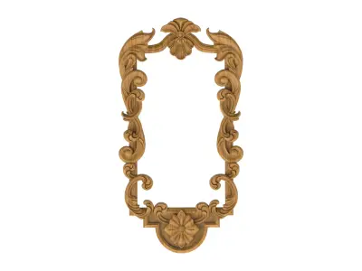 Carved picture frame STL 3D model 128