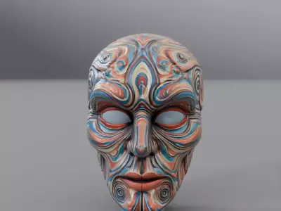 abstract head 3D model
