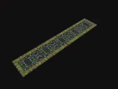 Medieval Carpet V9 Low-poly 3D model