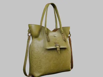 High Quality Leather Handbag 3D Model - CGTrader Low-poly 3D model