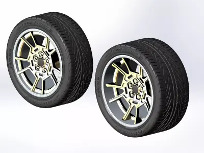 Custom wheels Foose Wheels Pantera for your scale model 3D print model
