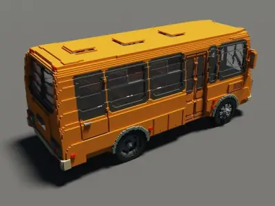 voxel bus PAZ 3D model