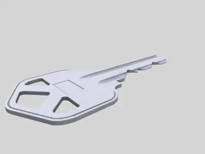 Key 3D Model Low-poly 3D model