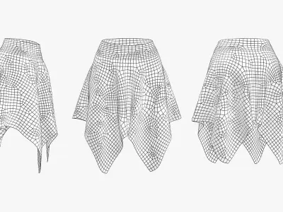 Butterfly Skirt Low-poly 3D model